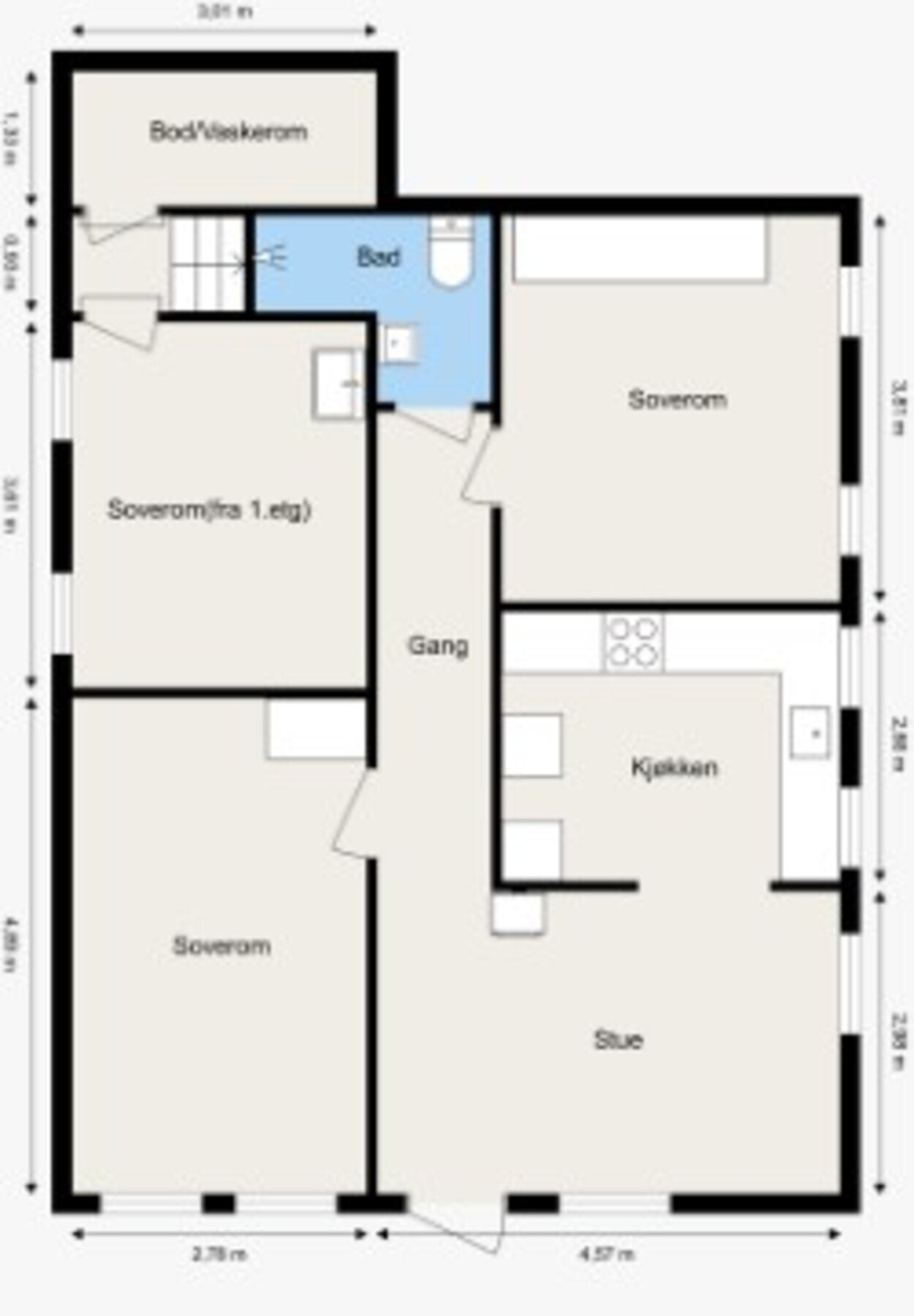 Planskisse for kjeller. Galleribilde