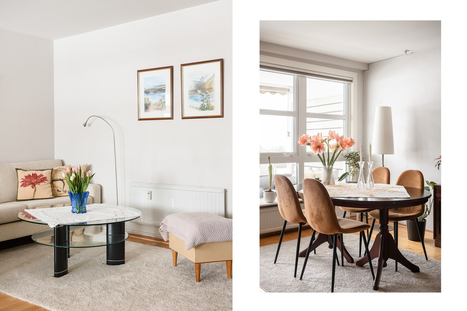 Hvite stuevegger gjør det enkelt å sette sitt eget preg på interiøret. Galleribilde