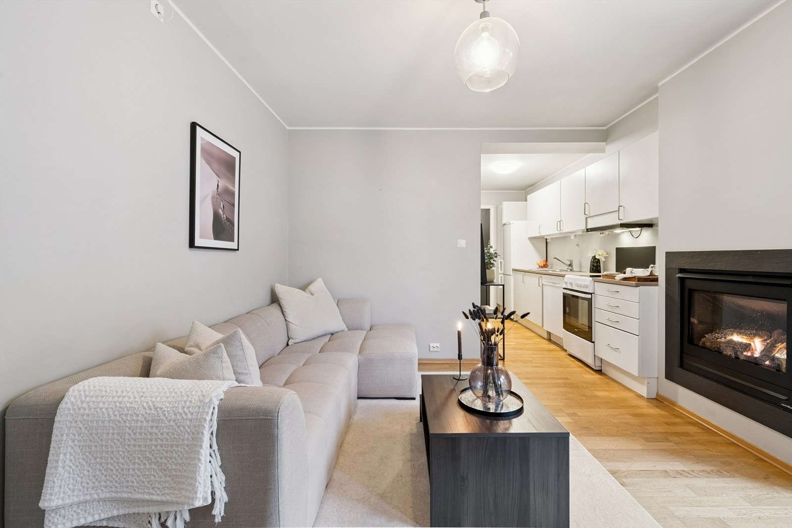 Stue/kjøkken i samme rom. Galleribilde