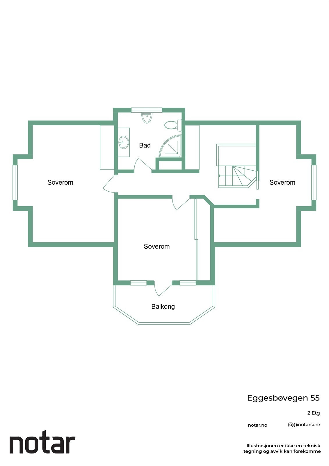 Plantegning loftsetasje Galleribilde