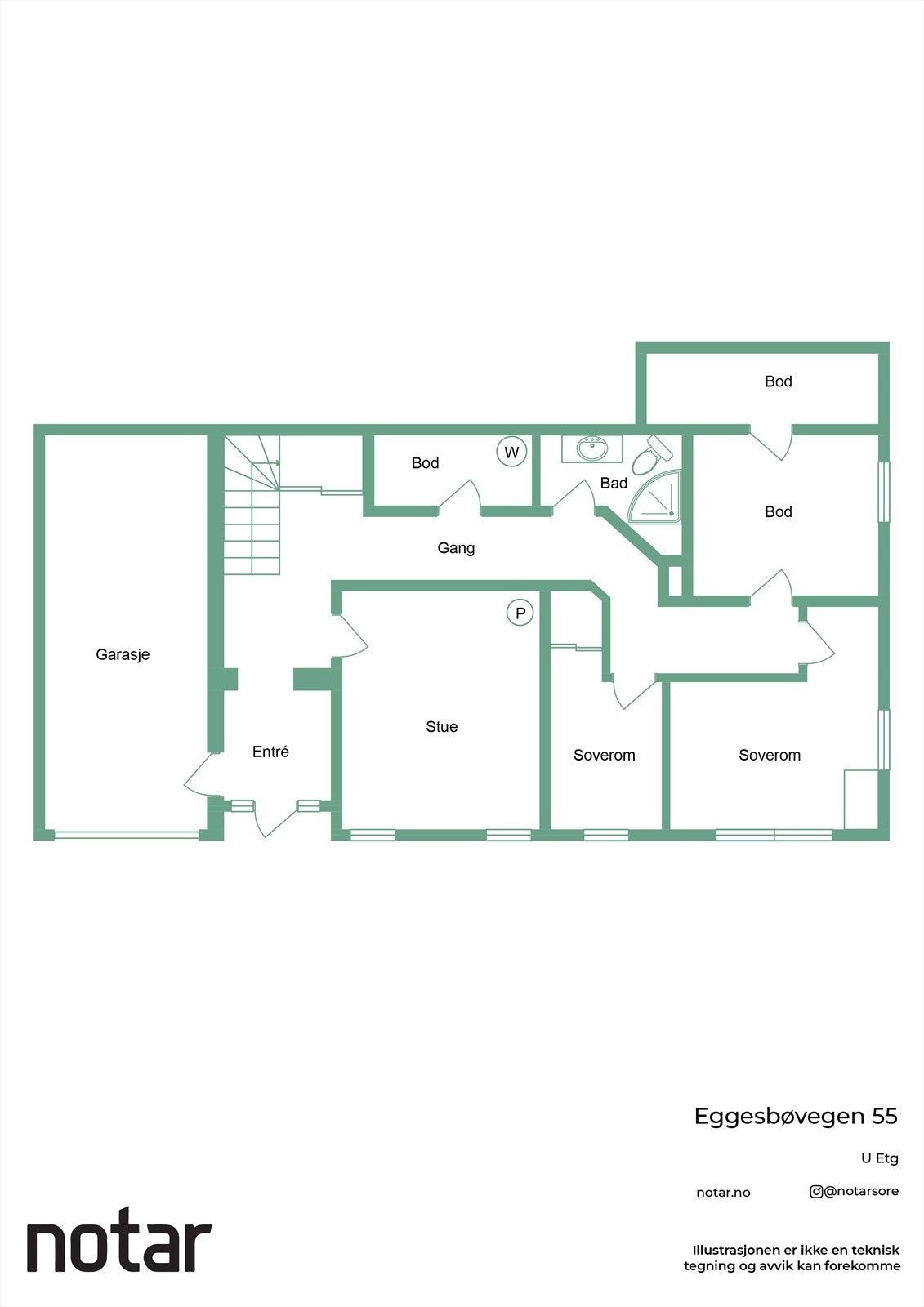 Plantegning første etasje Galleribilde
