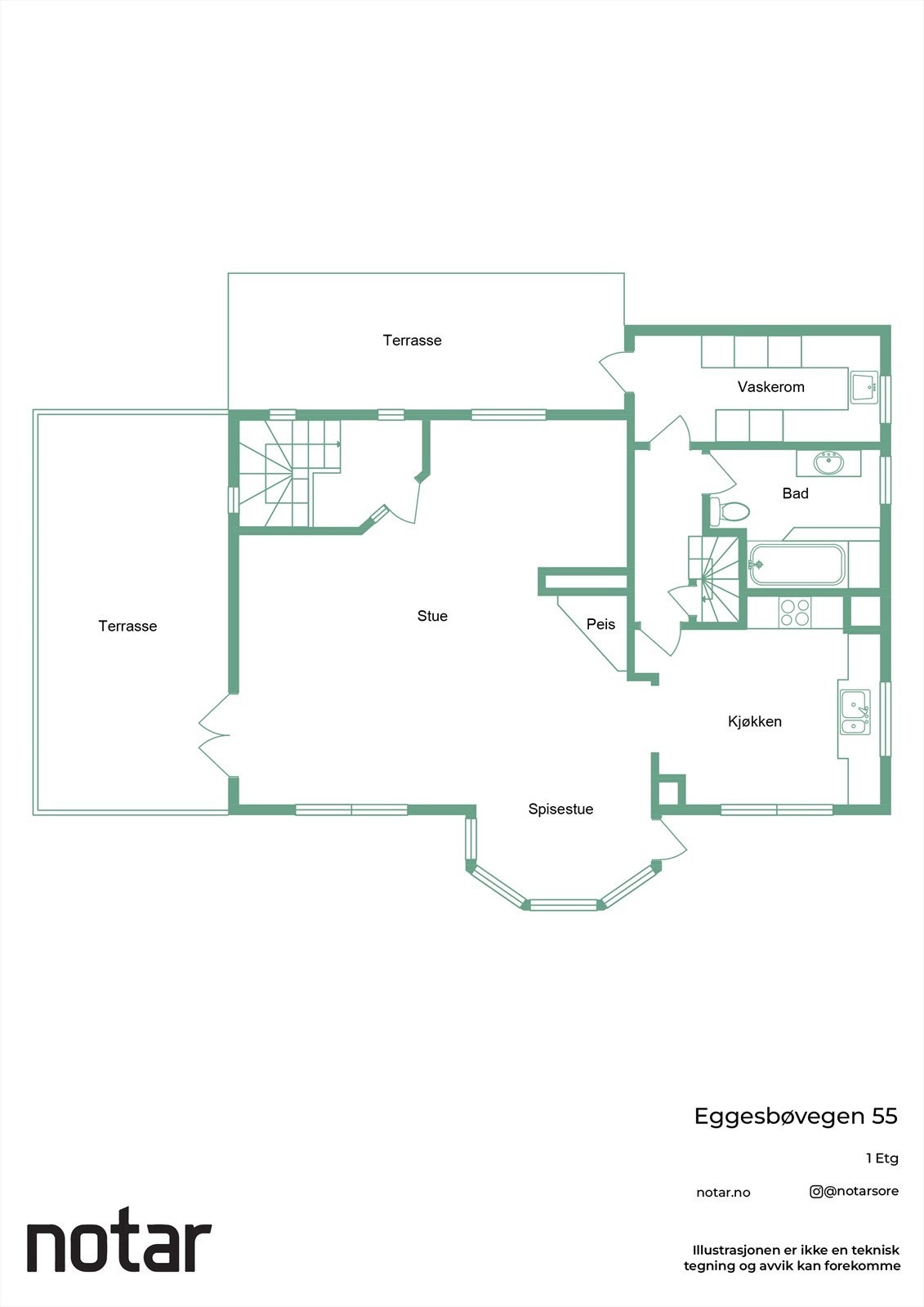 Plantegning hovedetasje Galleribilde