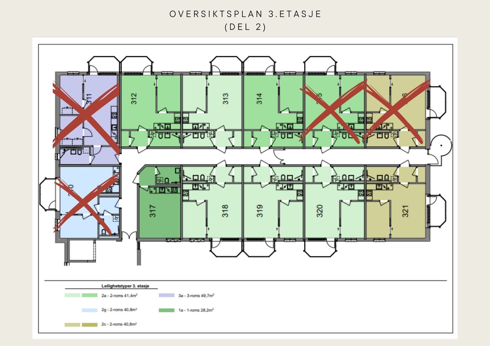 Etasjeoversikt 3. etg./ Bygg 2 Galleribilde