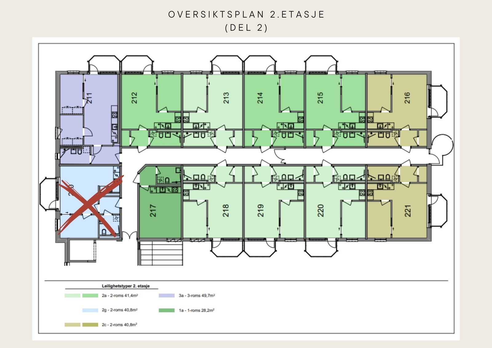 Etasjeoversikt 2. etg./ Bygg 2 Galleribilde