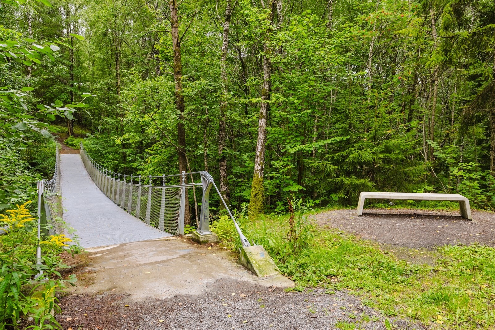 Haugerud Jungelbru er en hendig snarvei som binder nabolaget sammen. Galleribilde