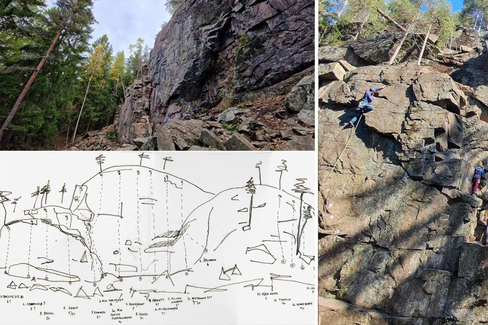 5 minutter unna finner du klatreveggen på Isdammen Galleribilde