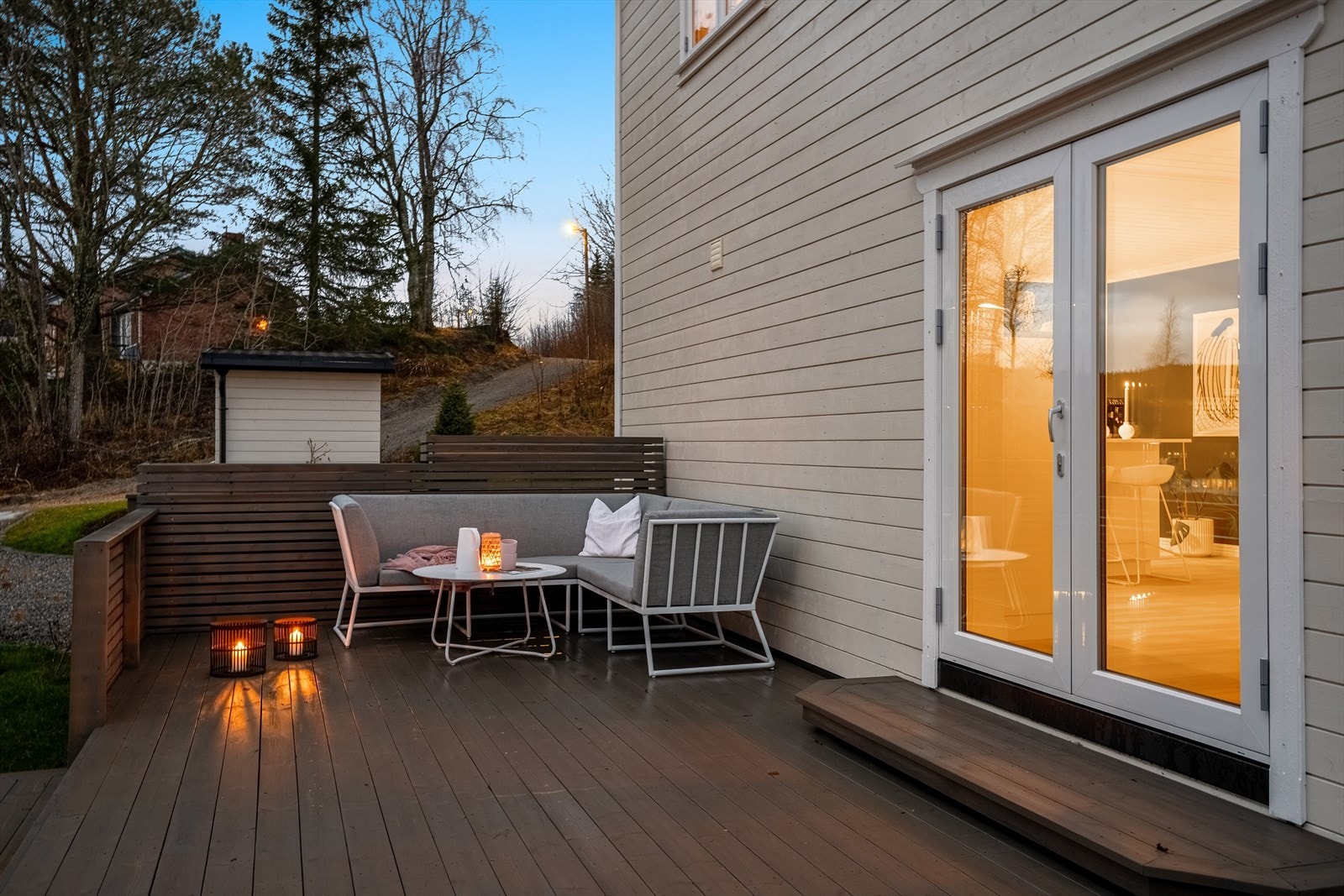 Her vil man ha god plass til utemøblement og grill Galleribilde