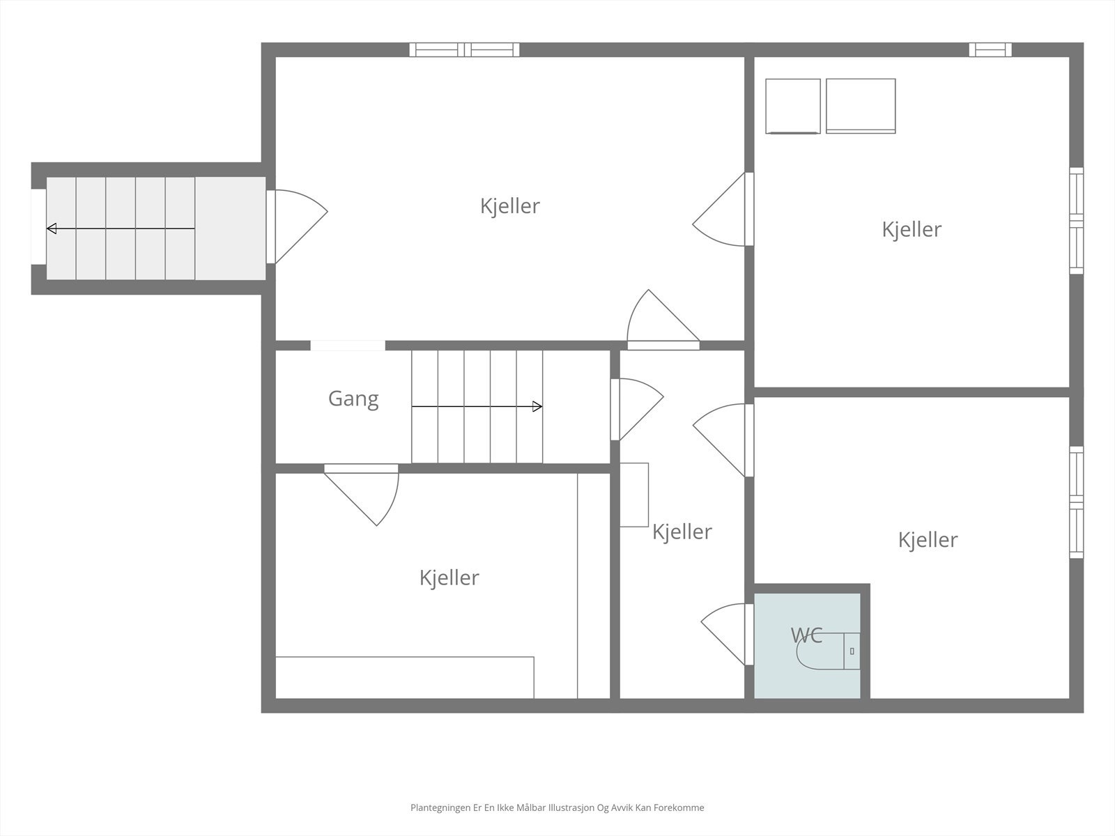 Planskisse kjeller Galleribilde