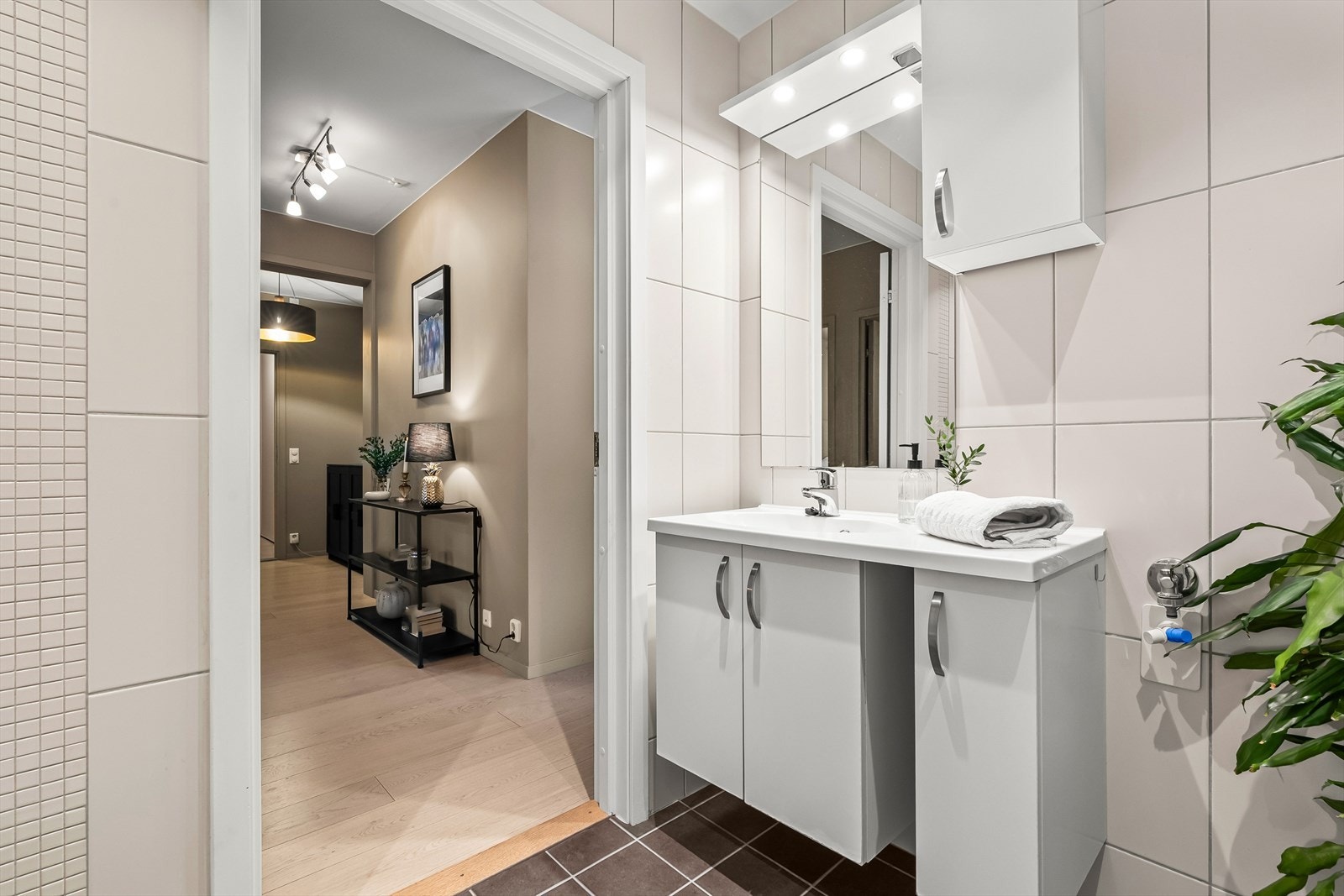 Her sett ut mot hovedleilighetens gang. Galleribilde