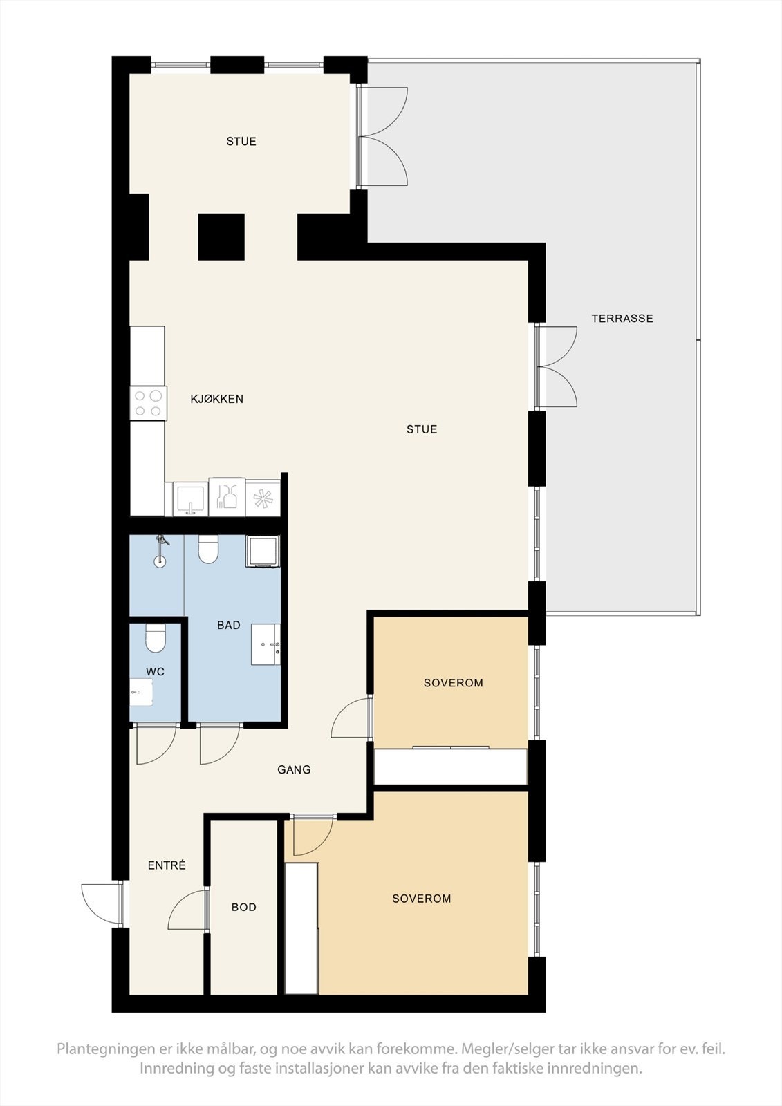 Plantegning av leiligheten. Galleribilde