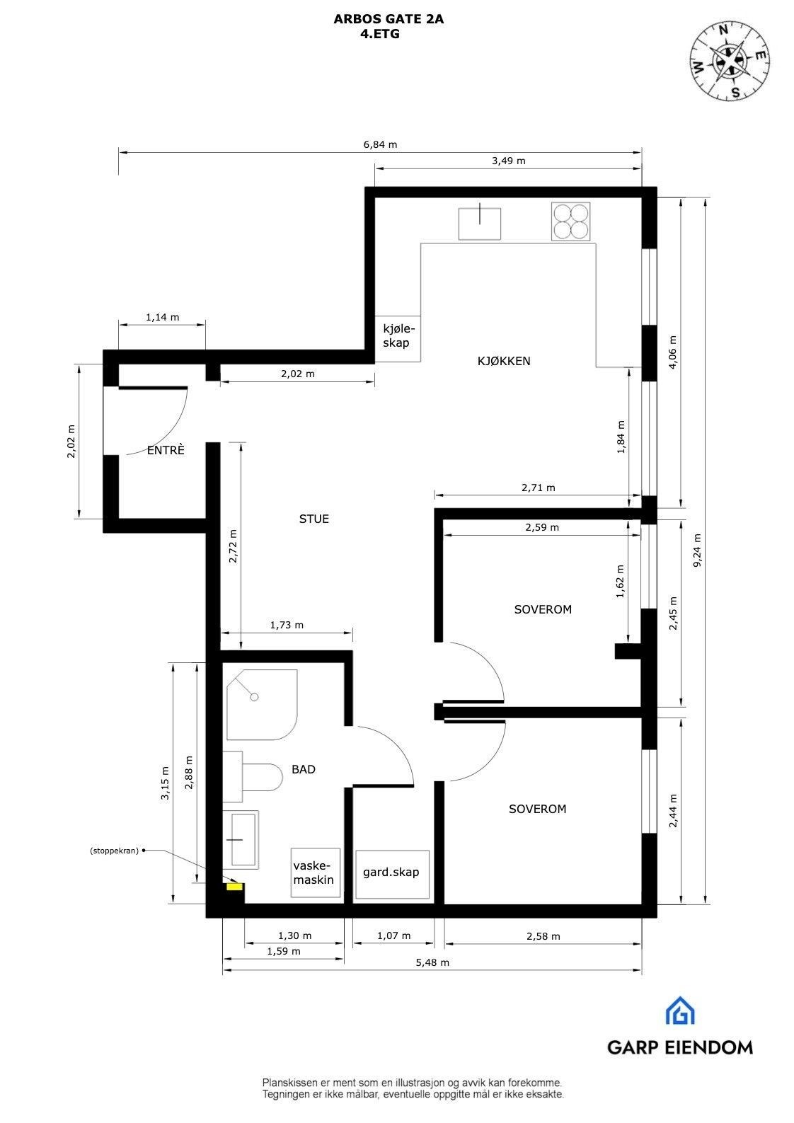 Plantegning Galleribilde