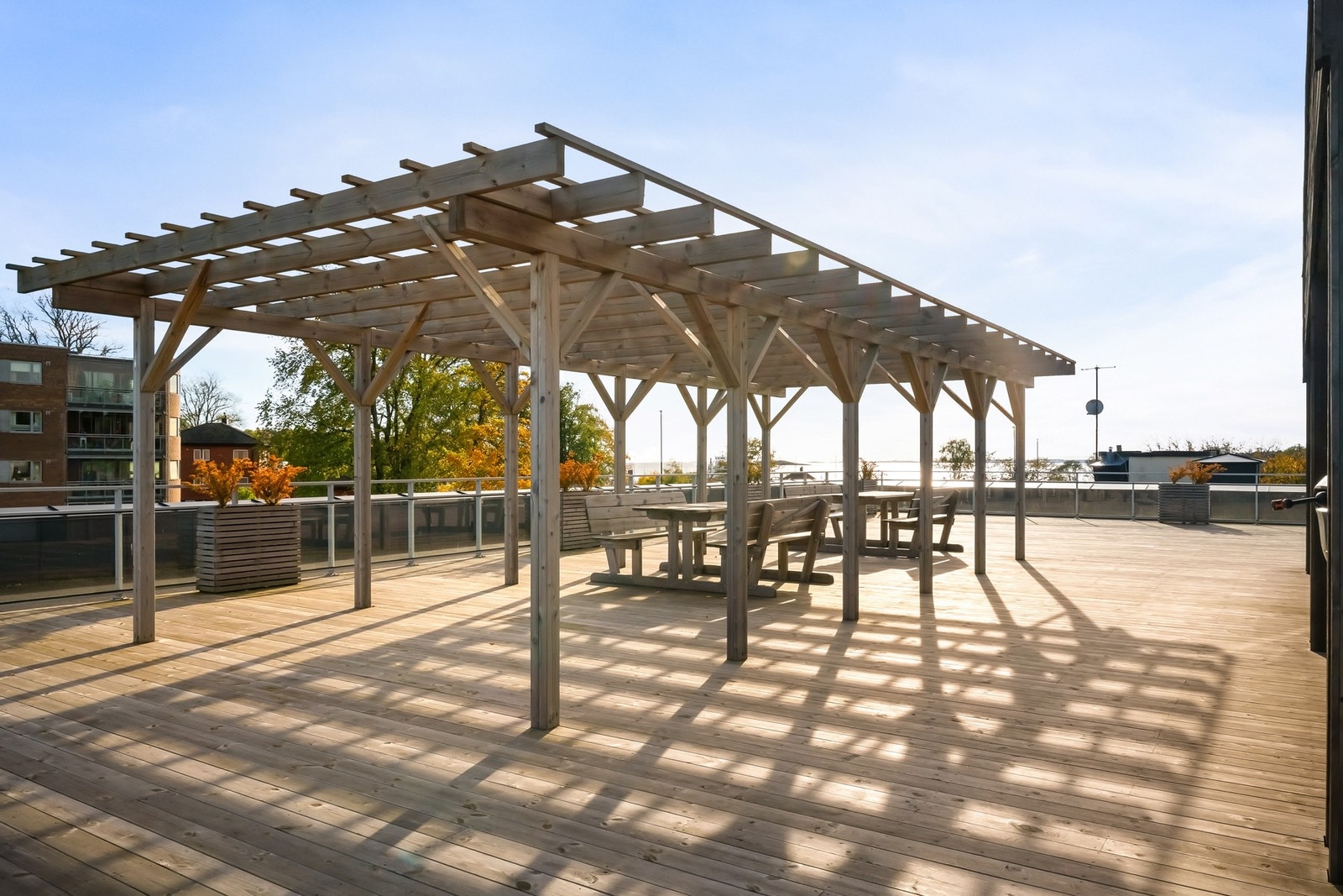 Felles takterrasse i sameiet. Galleribilde