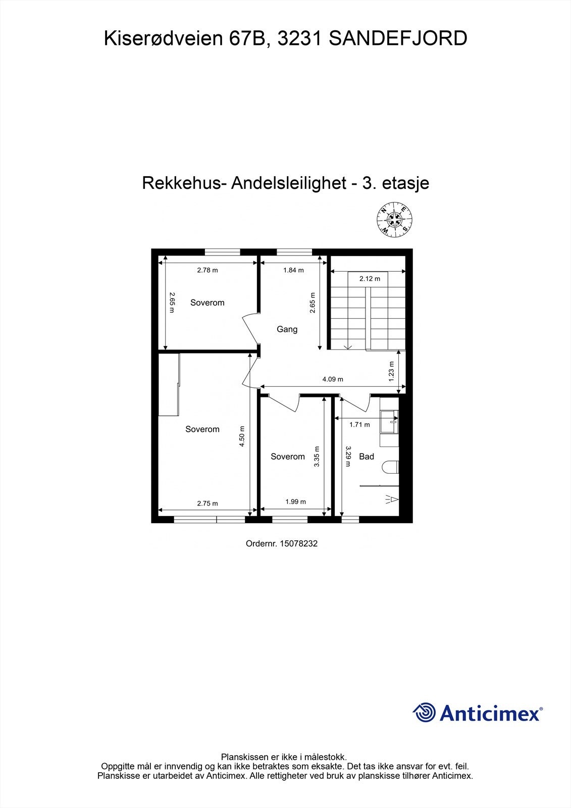 Plantegning 3. etasje. Galleribilde