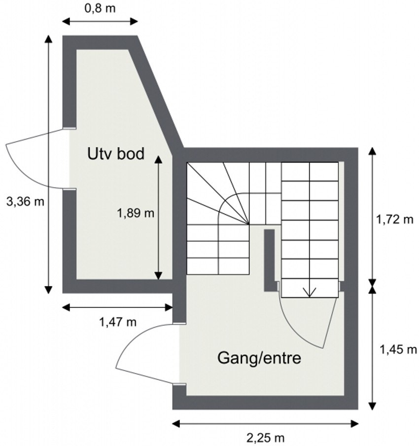 Plantegning 1. etasje Galleribilde