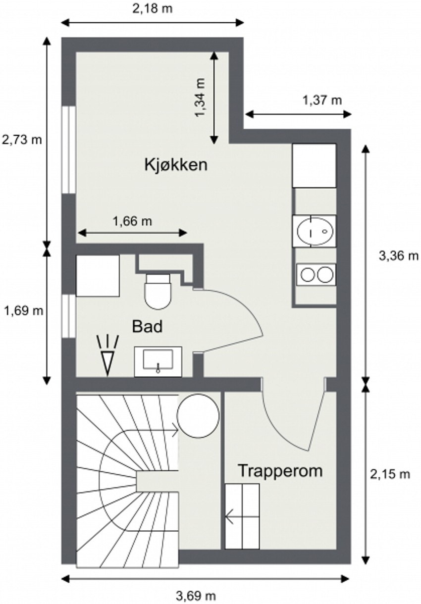Plantegning kjeller Galleribilde