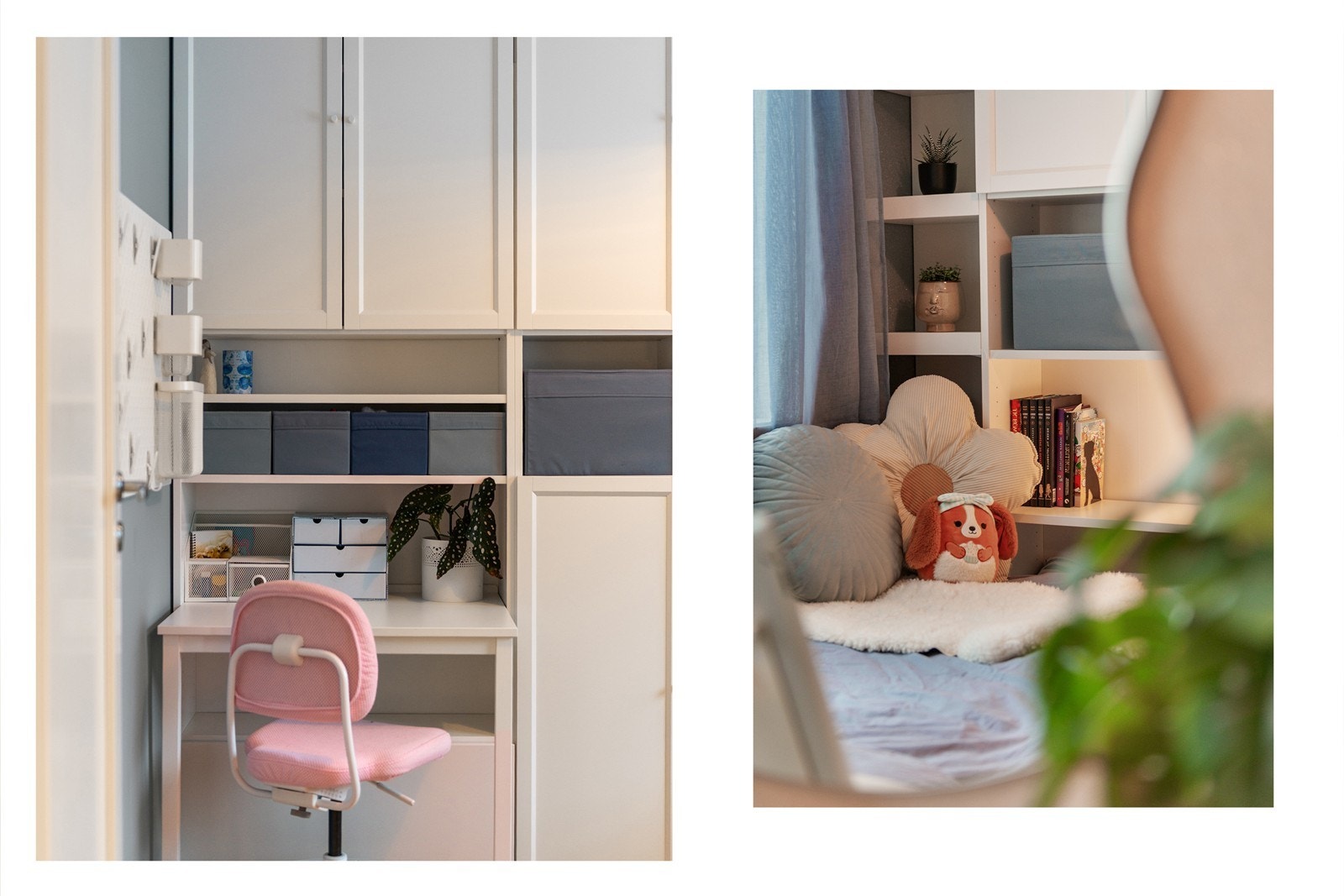 Her oppe er det et lite rom/kontor som i dag er innredet som soverom Galleribilde