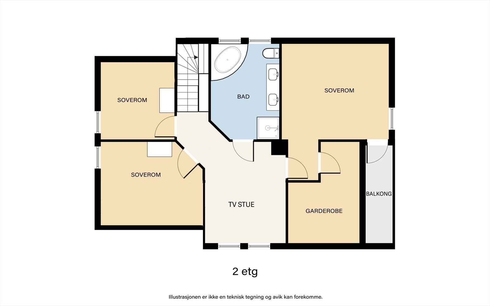 Plantegning 2. etasje Galleribilde