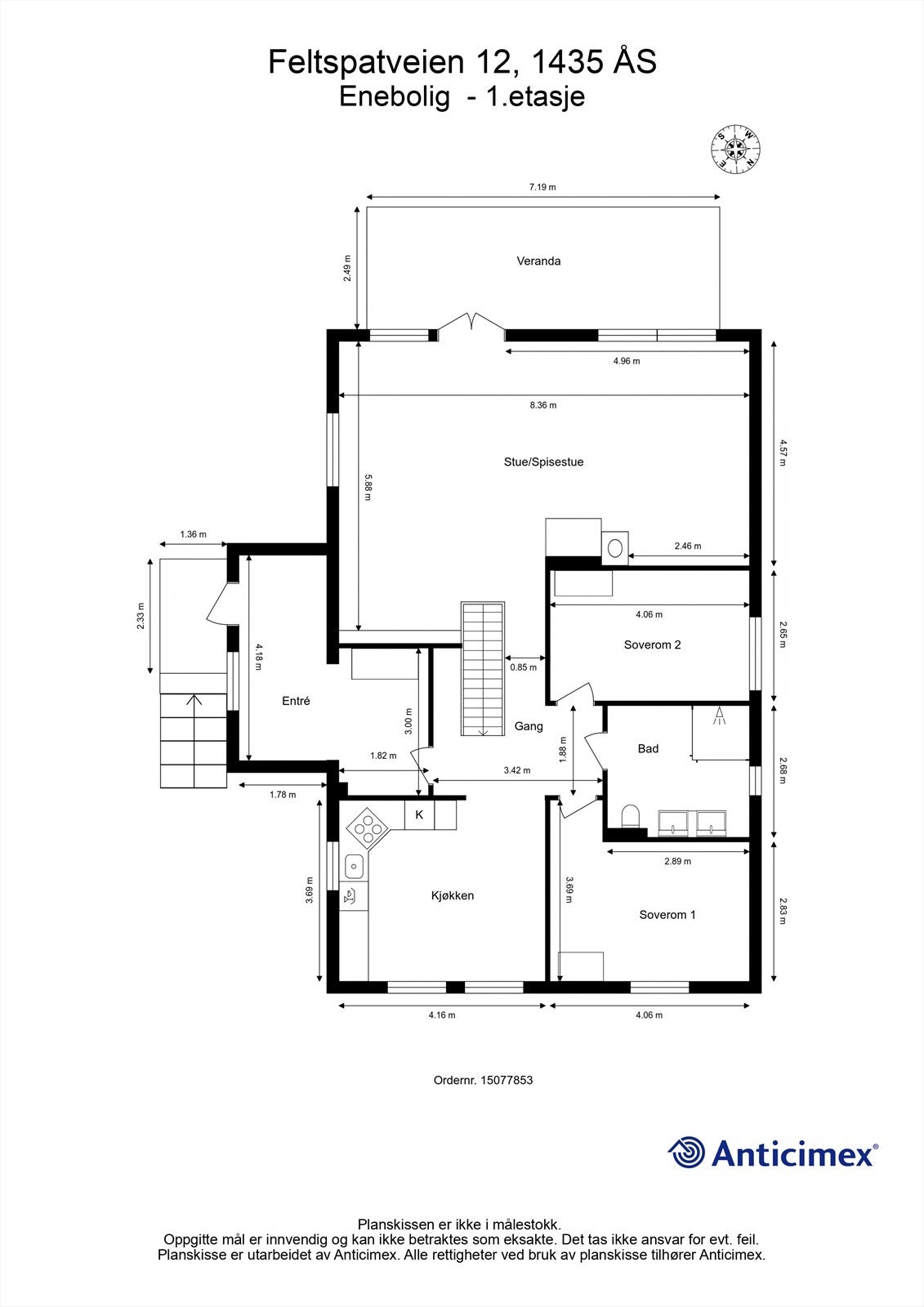 Plantegning 1.etasje Galleribilde