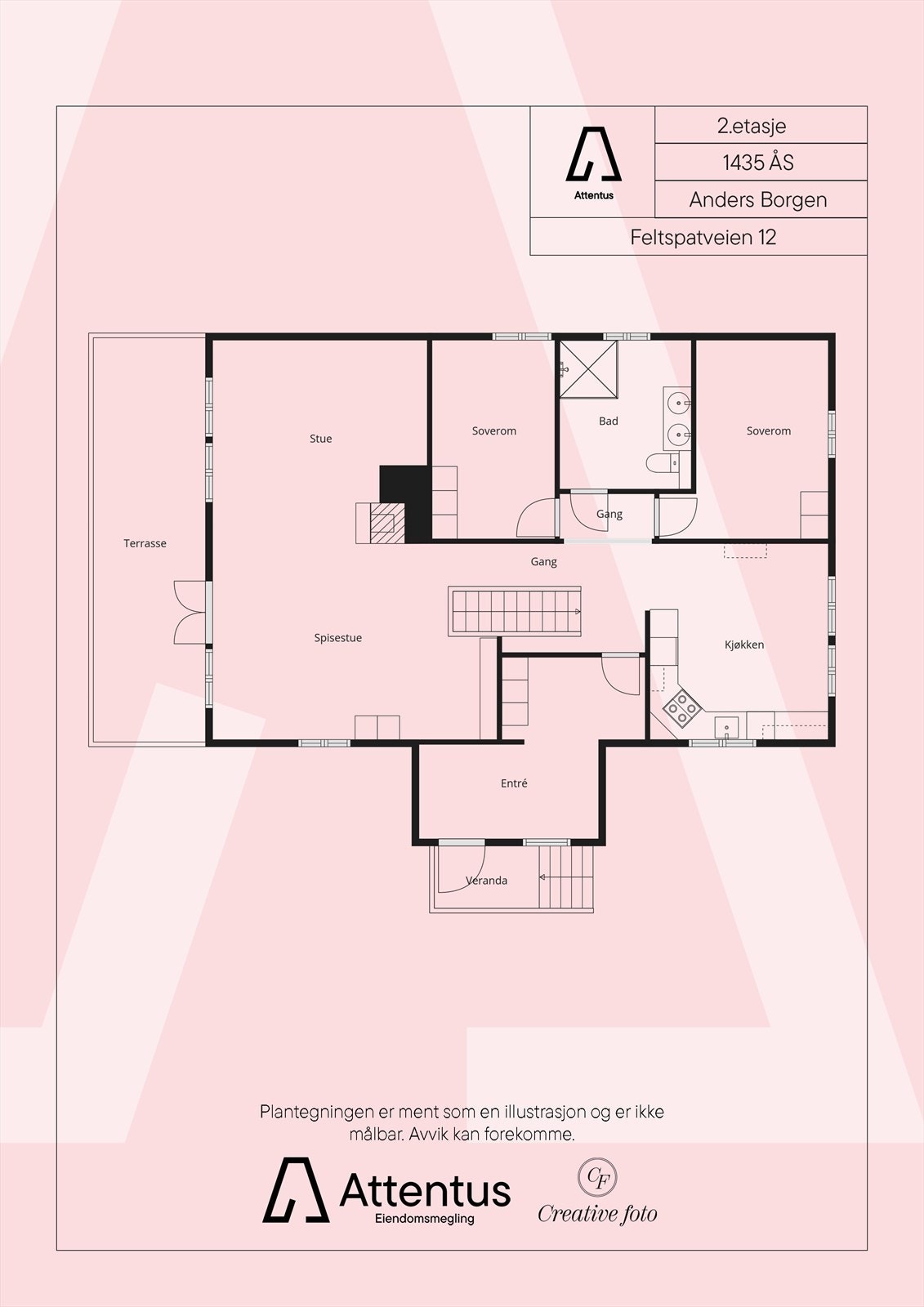 Plantegning 1. etasje Galleribilde