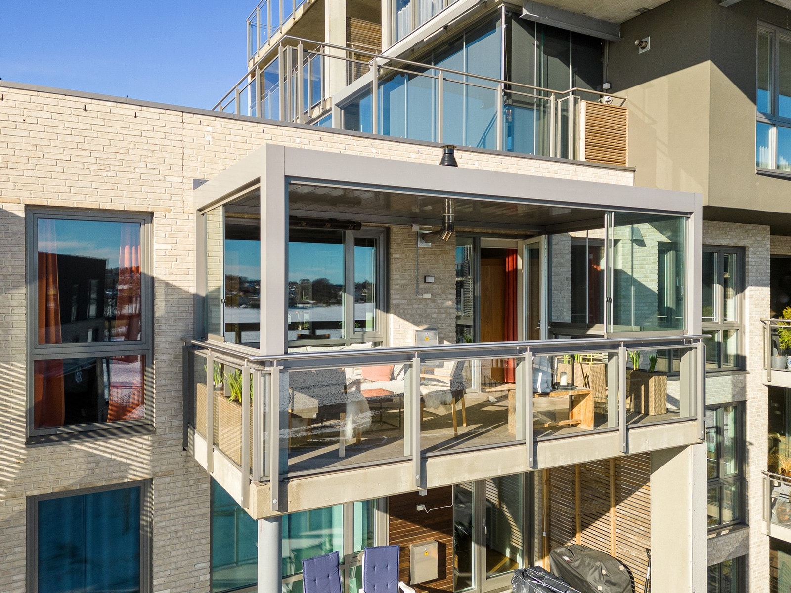 Leiligheten ligger i toppetasjen i B-inngangen Galleribilde