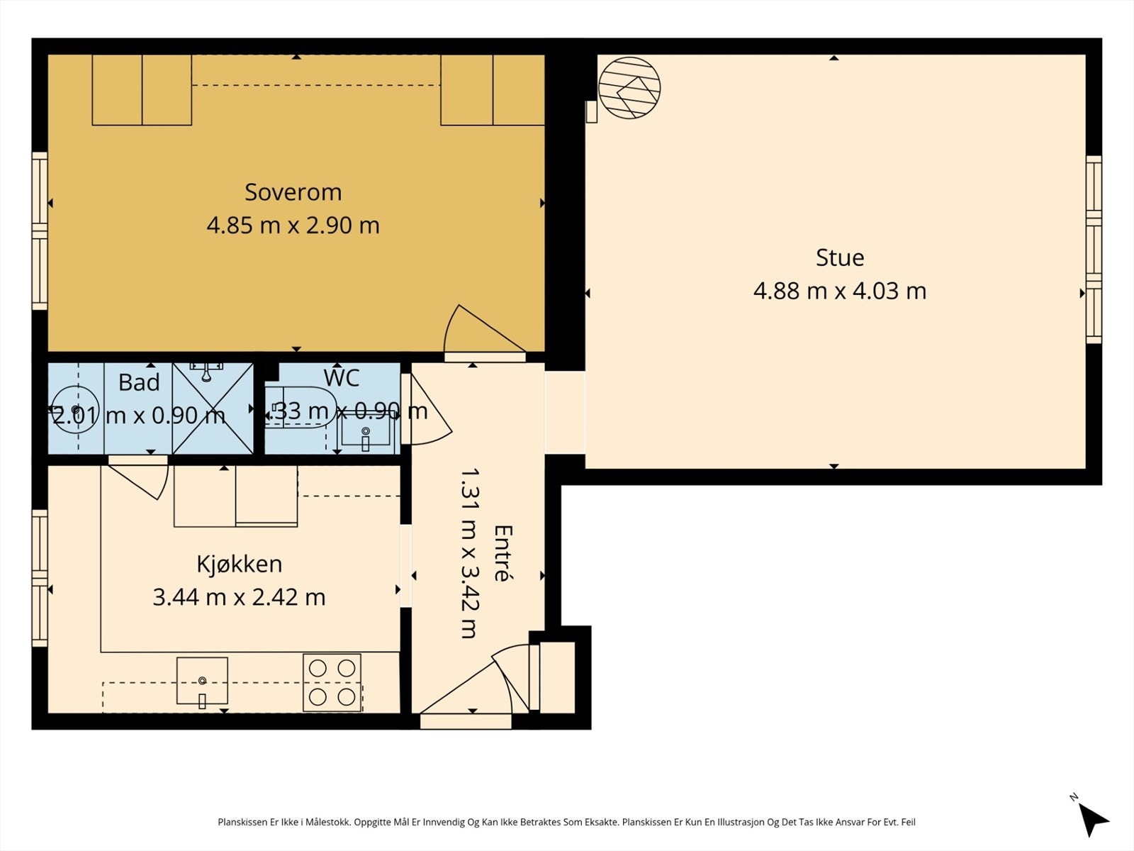 Takstmannens planskisse. Galleribilde