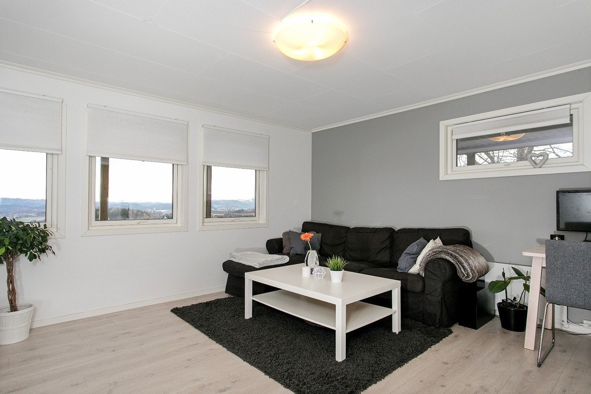 Romslig stue og kjøkken Galleribilde