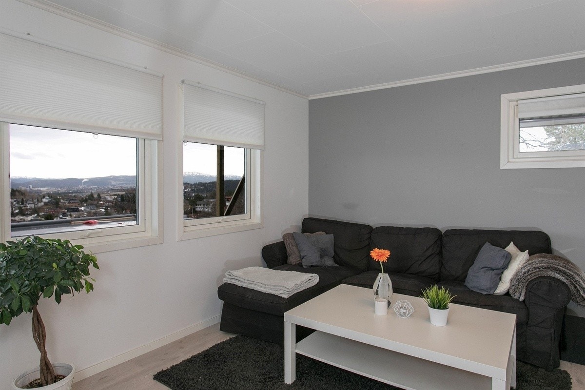 Romslig stue og kjøkken Galleribilde