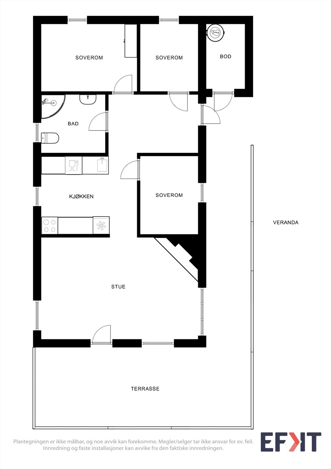 Plantegning fritidsbolig Galleribilde