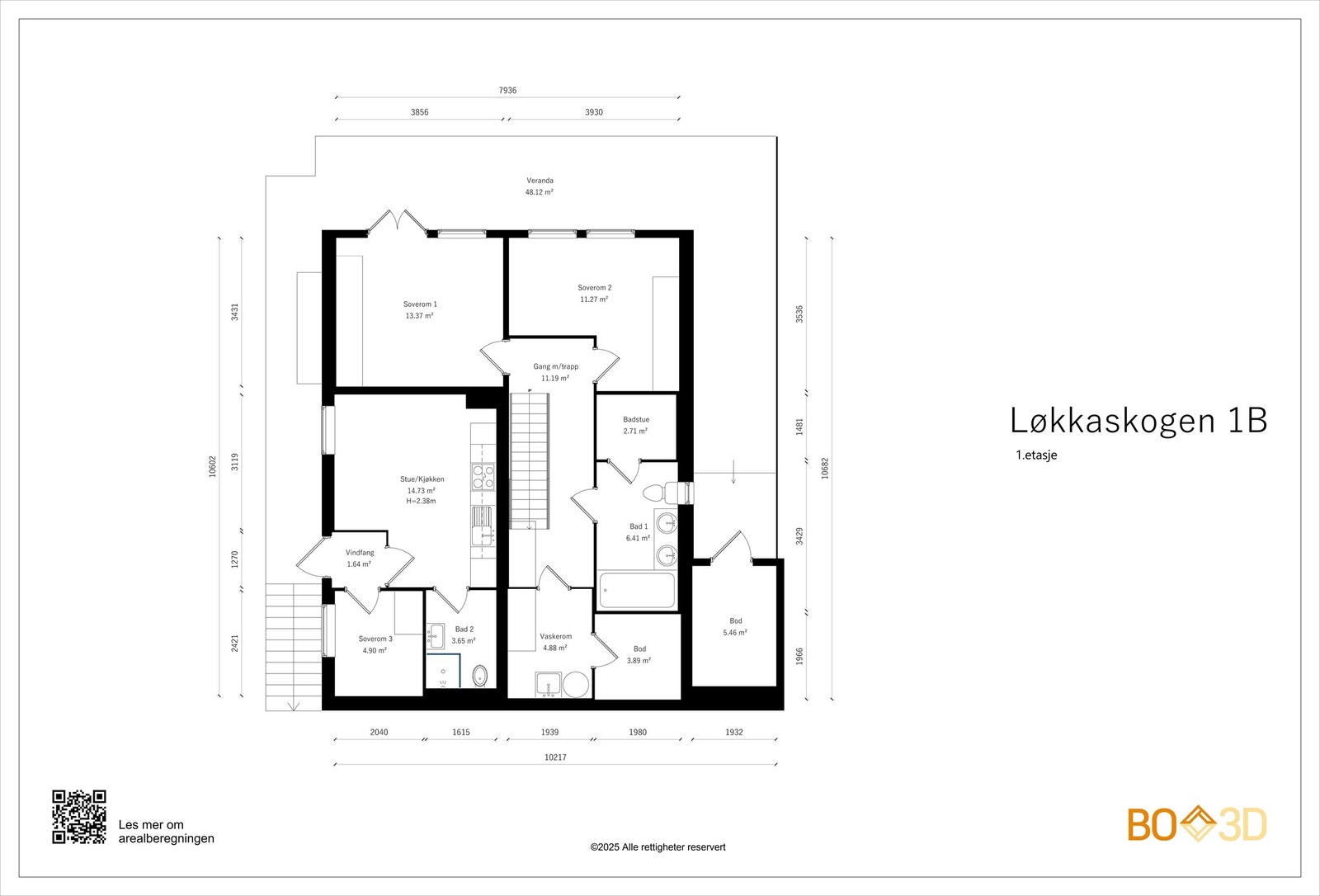 Plantegning 1. etasje Galleribilde