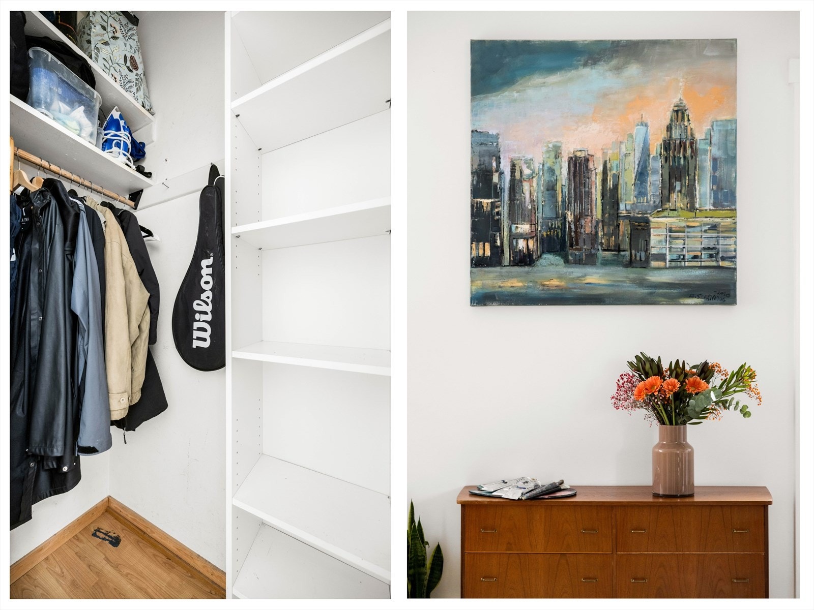 Fra entré er det direkte adkomst til en praktisk innvendig bod som gir ekstra oppbevaringsmuligheter. Galleribilde