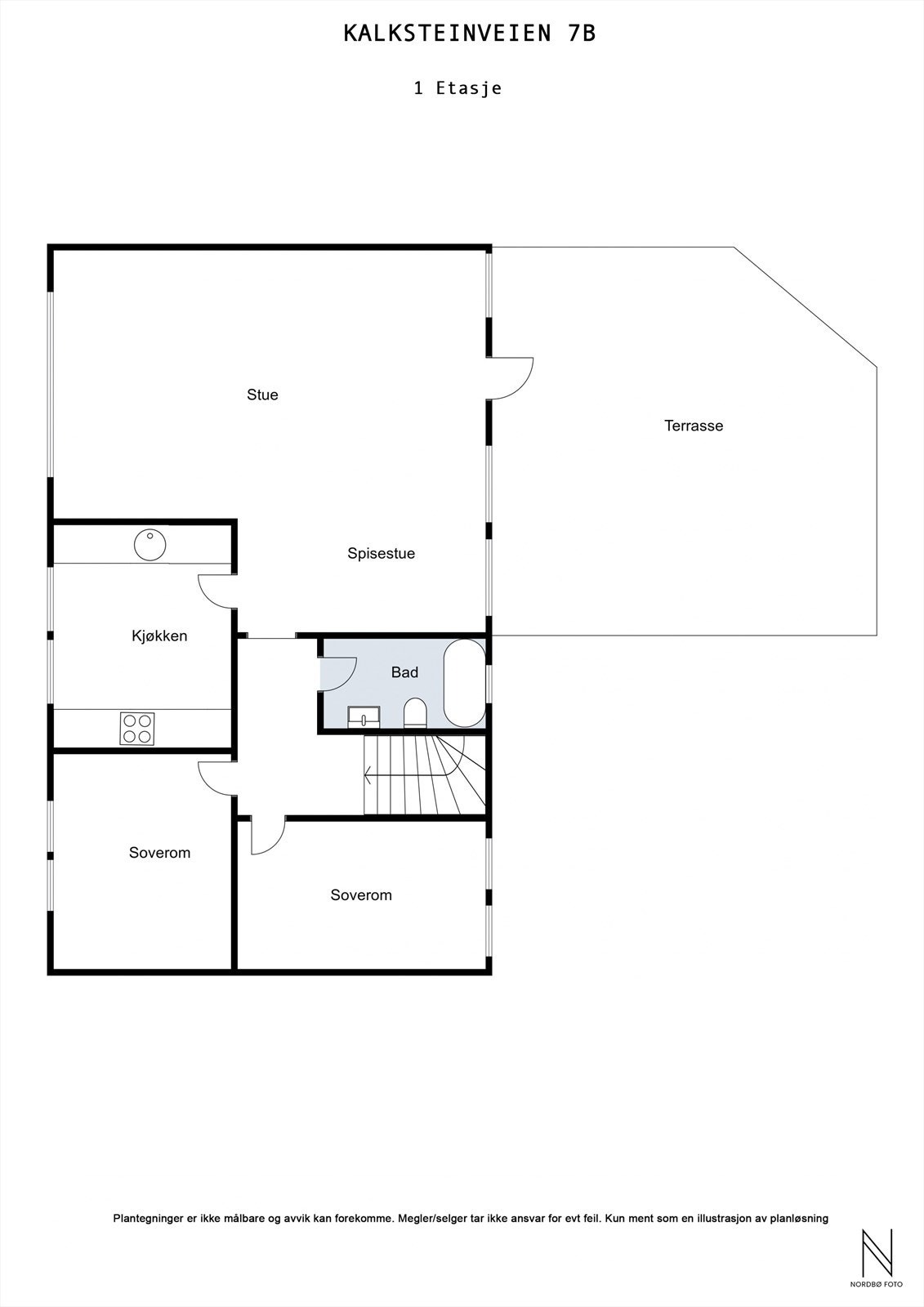 Plantegning 1. etasje Galleribilde