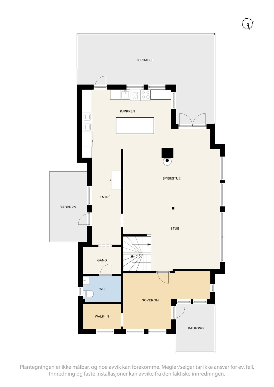 Plantegning - 1-etasje Galleribilde