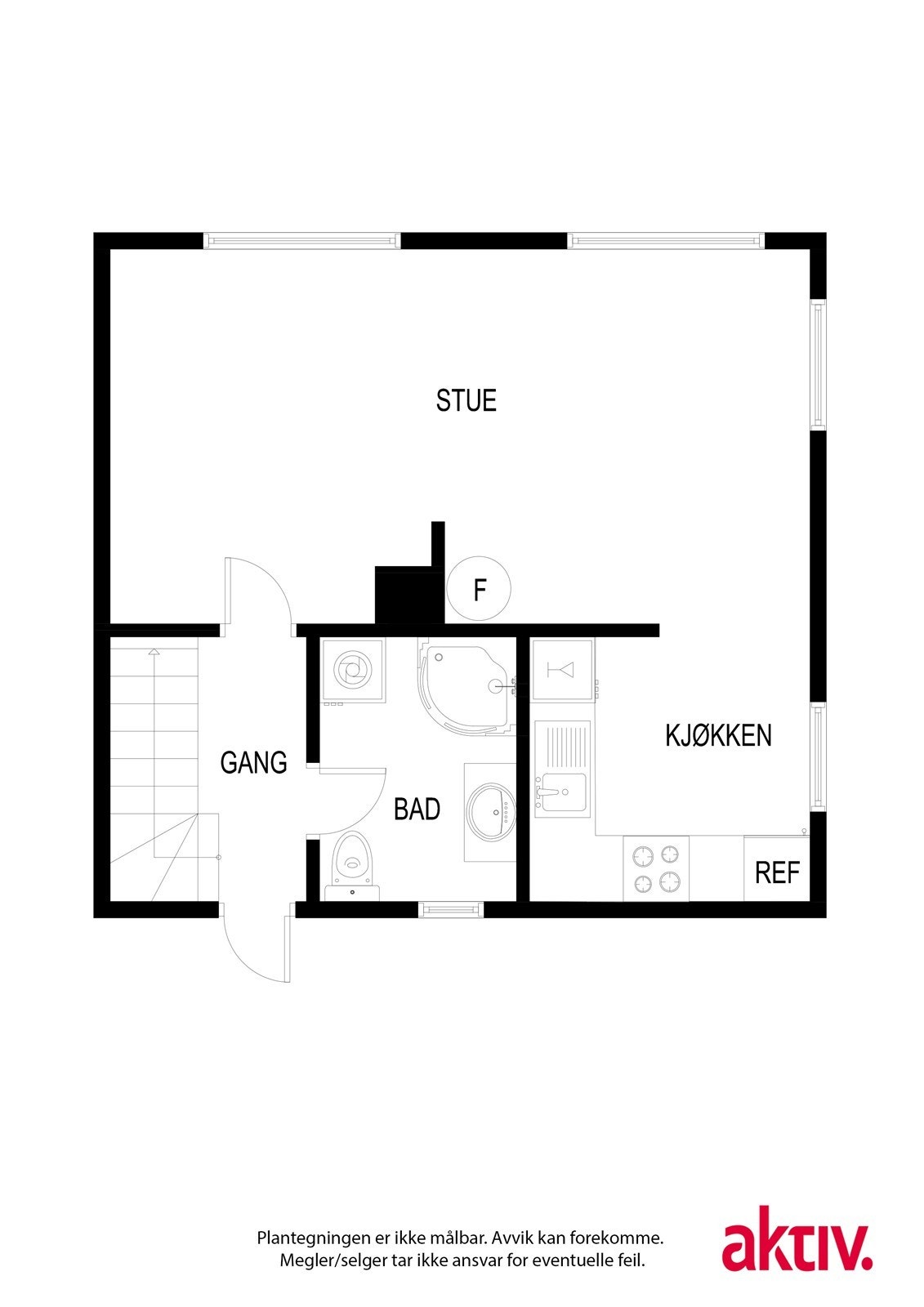 Plantegning 1.etasje Galleribilde