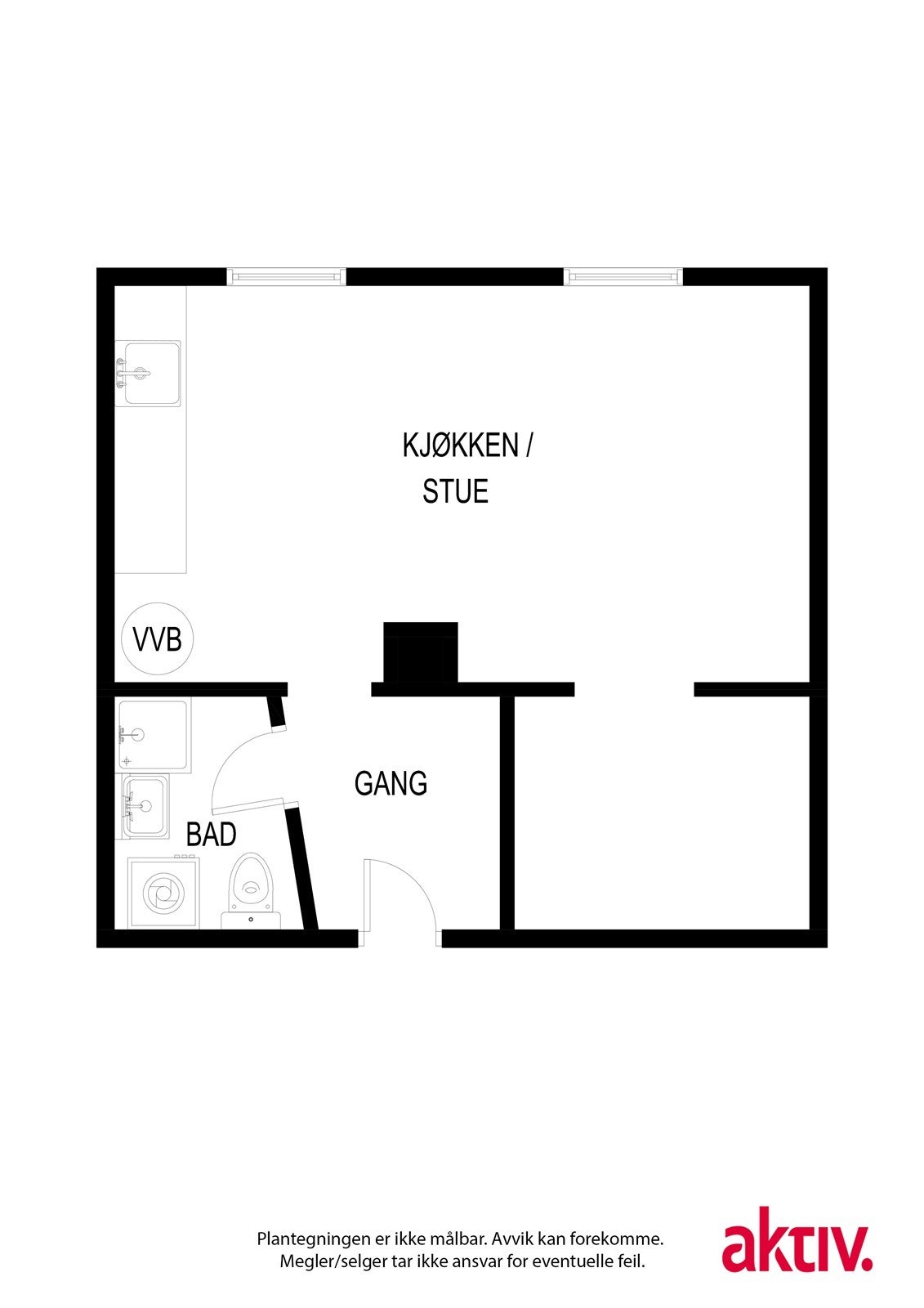 Plantegning underetasje Galleribilde