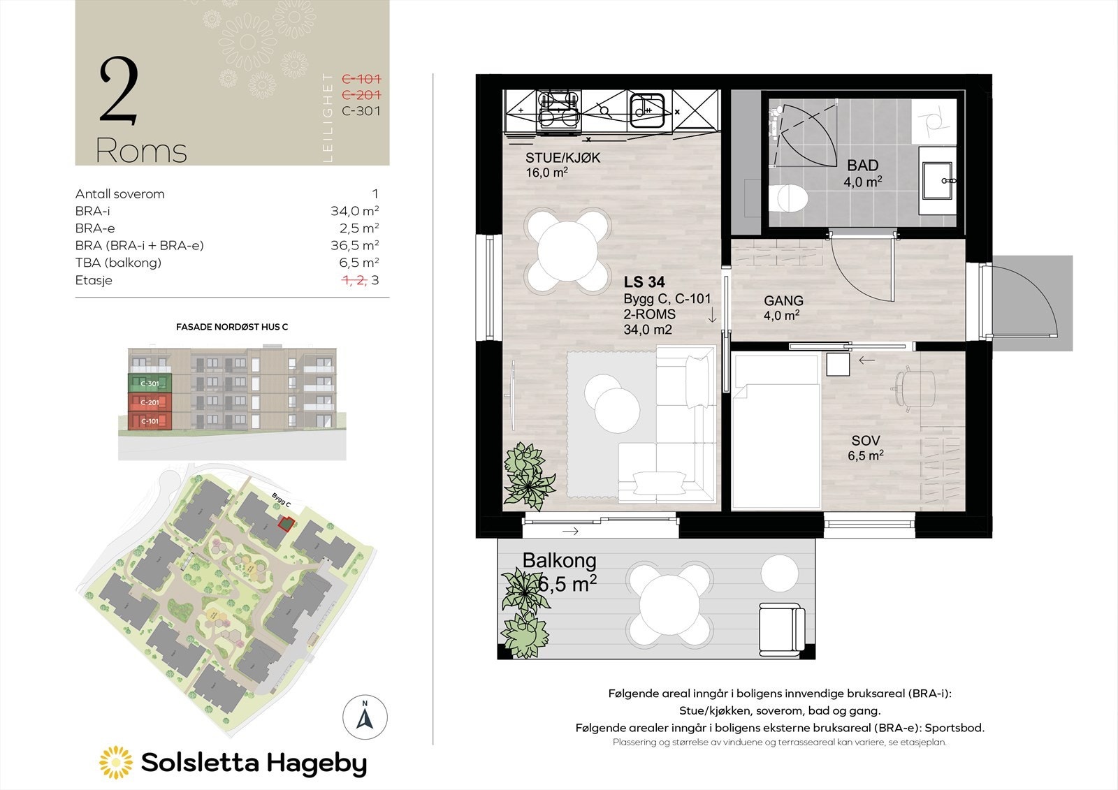 Leiligheten har en god planløsning, med god plass til møblering. Galleribilde