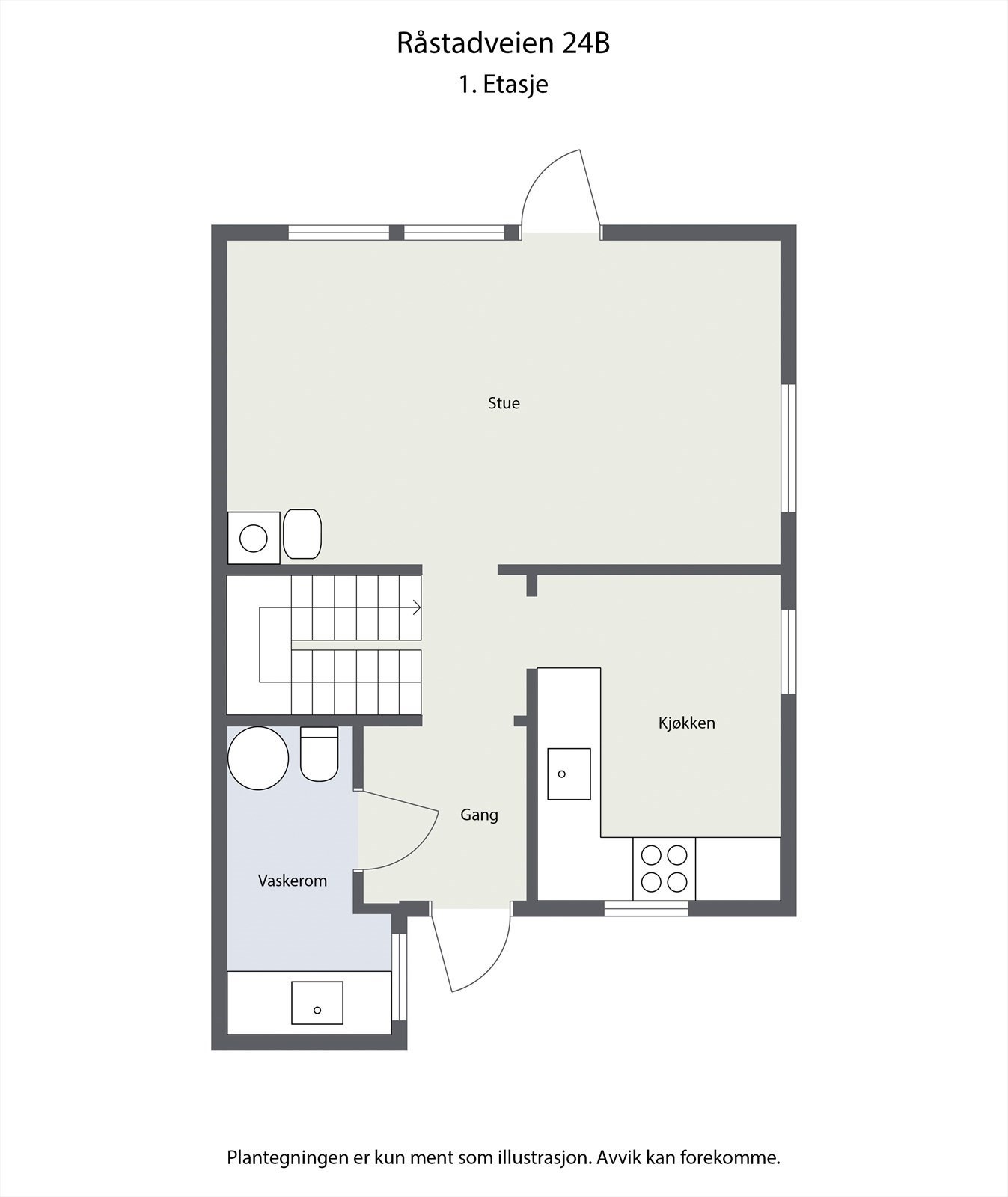 Plantegning 1. etg Galleribilde