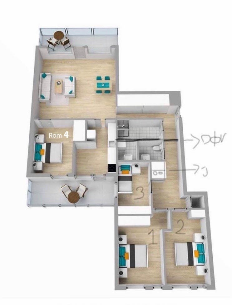 Oversikt over leilighet Galleribilde