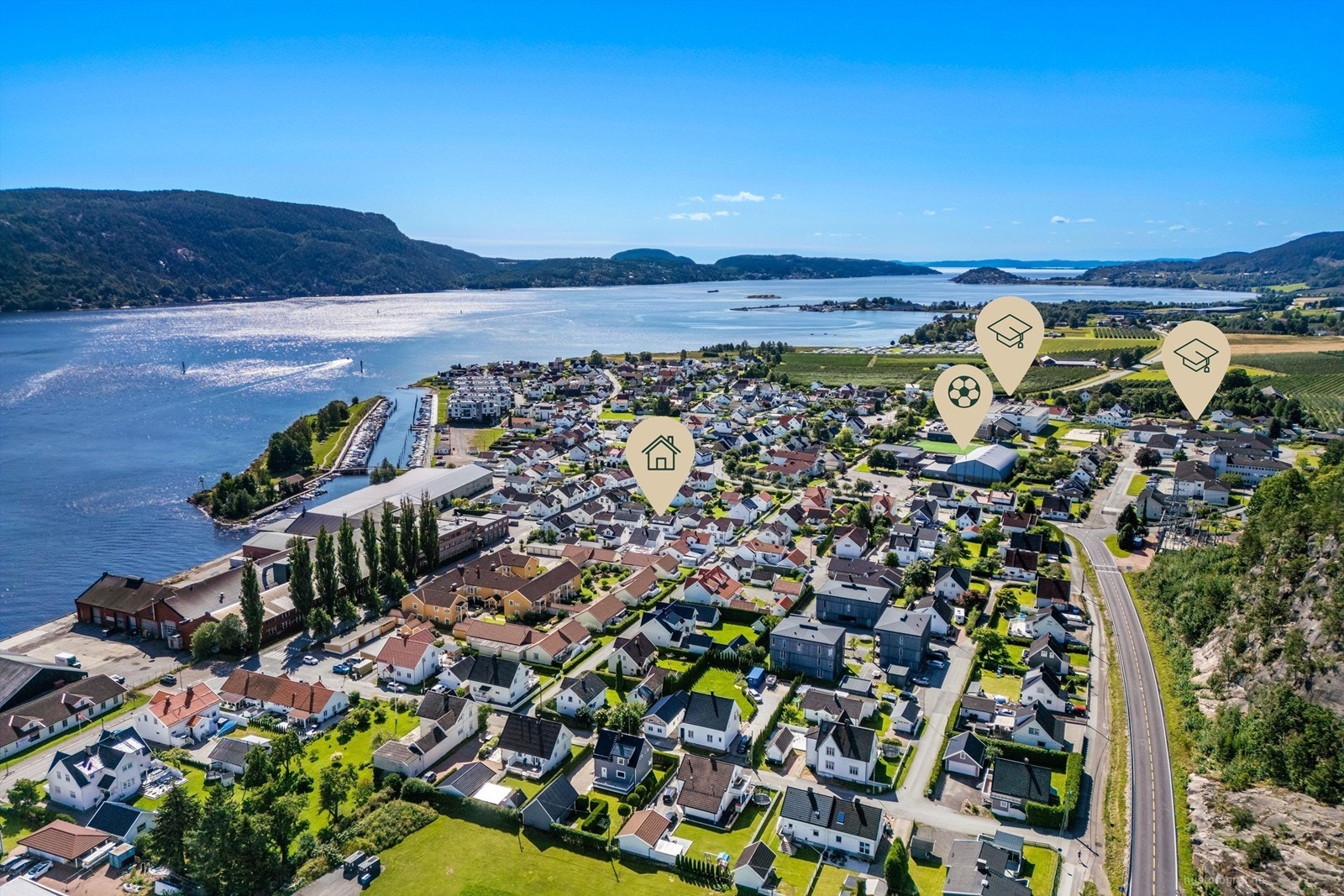 Kort vei til skoler- og barnehage Galleribilde