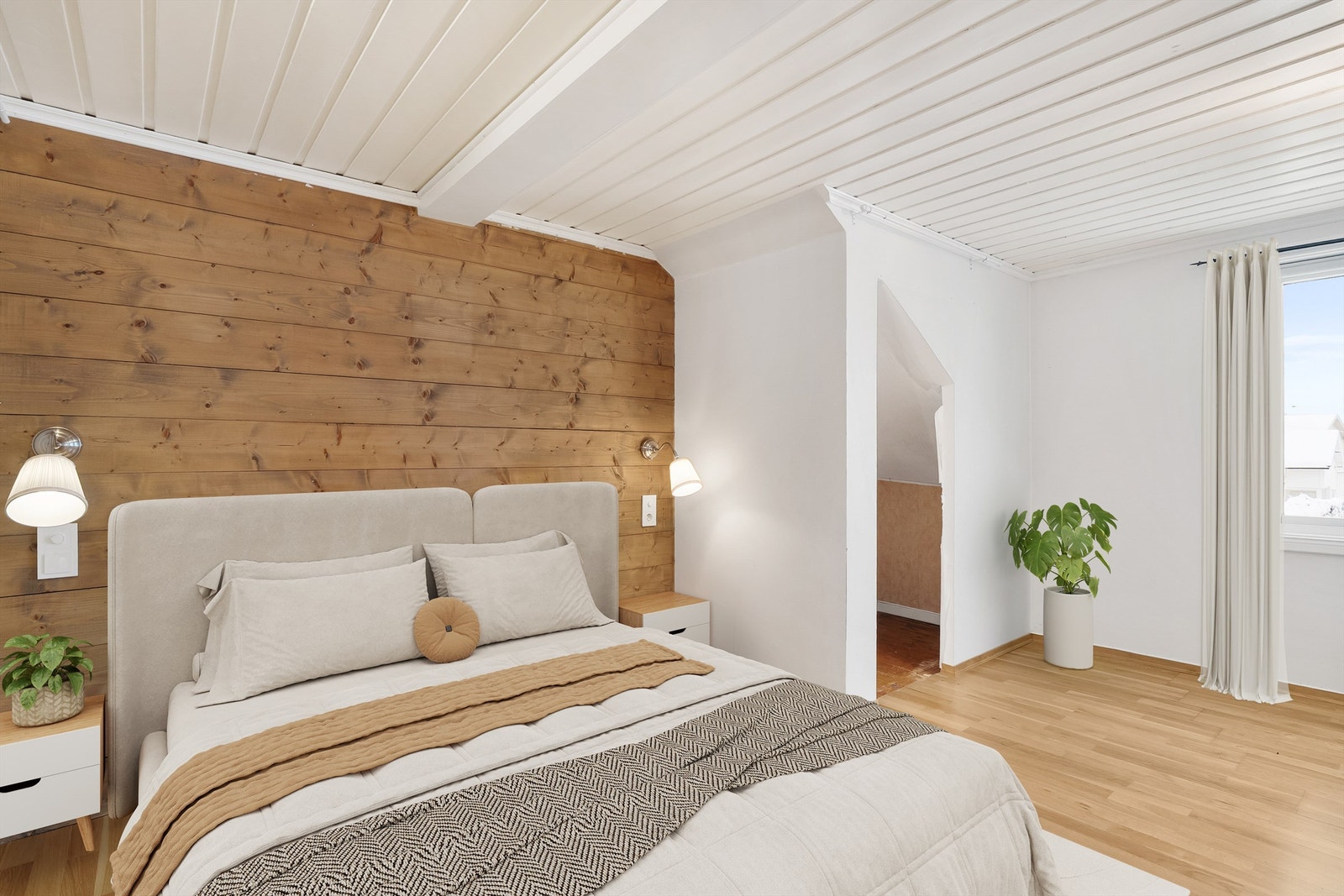 Soverom 1 med god plass til seng og garderobeløsning - Digitalt Stylet Galleribilde