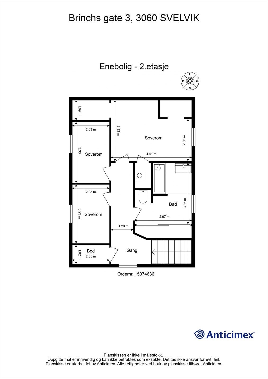 Plantegning 2.etasje Galleribilde