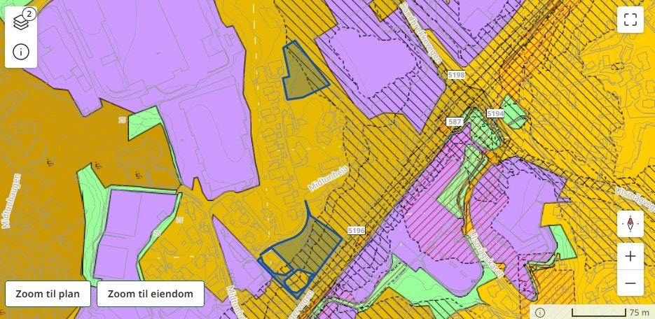 KPA Ytre fortettingssone Utklipp fra arealplaner.no. Galleribilde