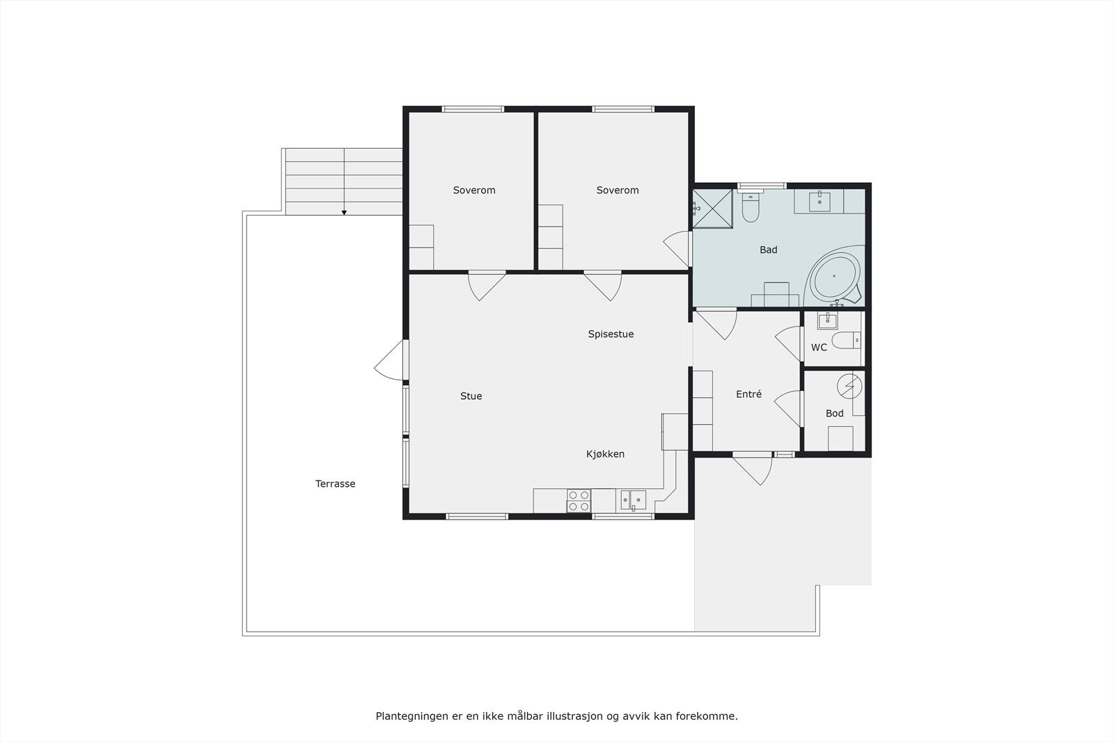 Plantegning Holgerveien 18A Galleribilde