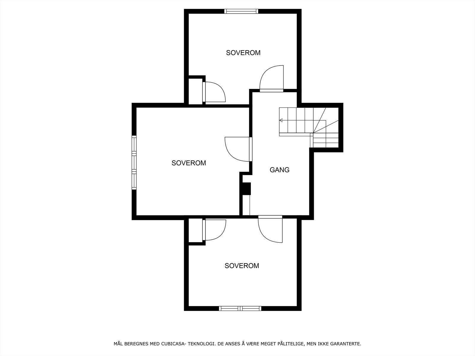 Plantegning 2. etasje Holgerveien 20 Galleribilde