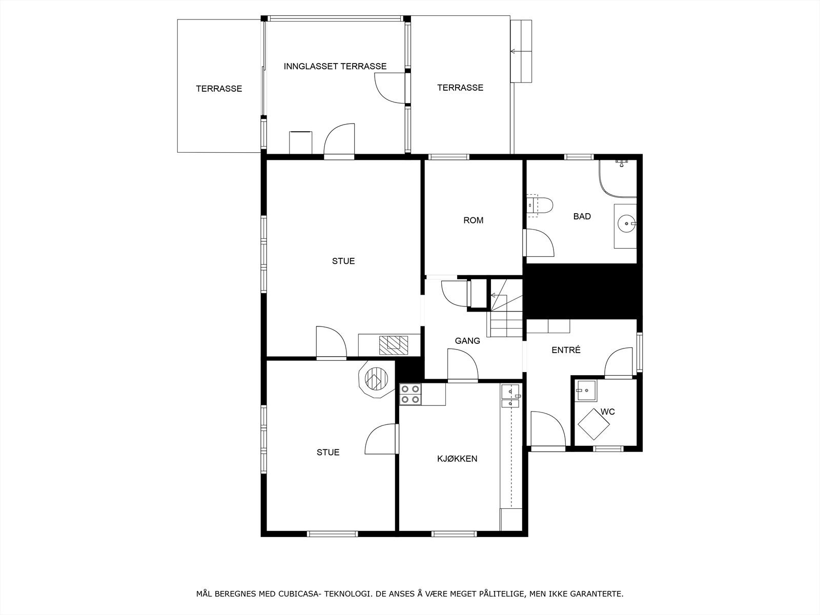 Plantegning 1. etasje Holgerveien 20 Galleribilde