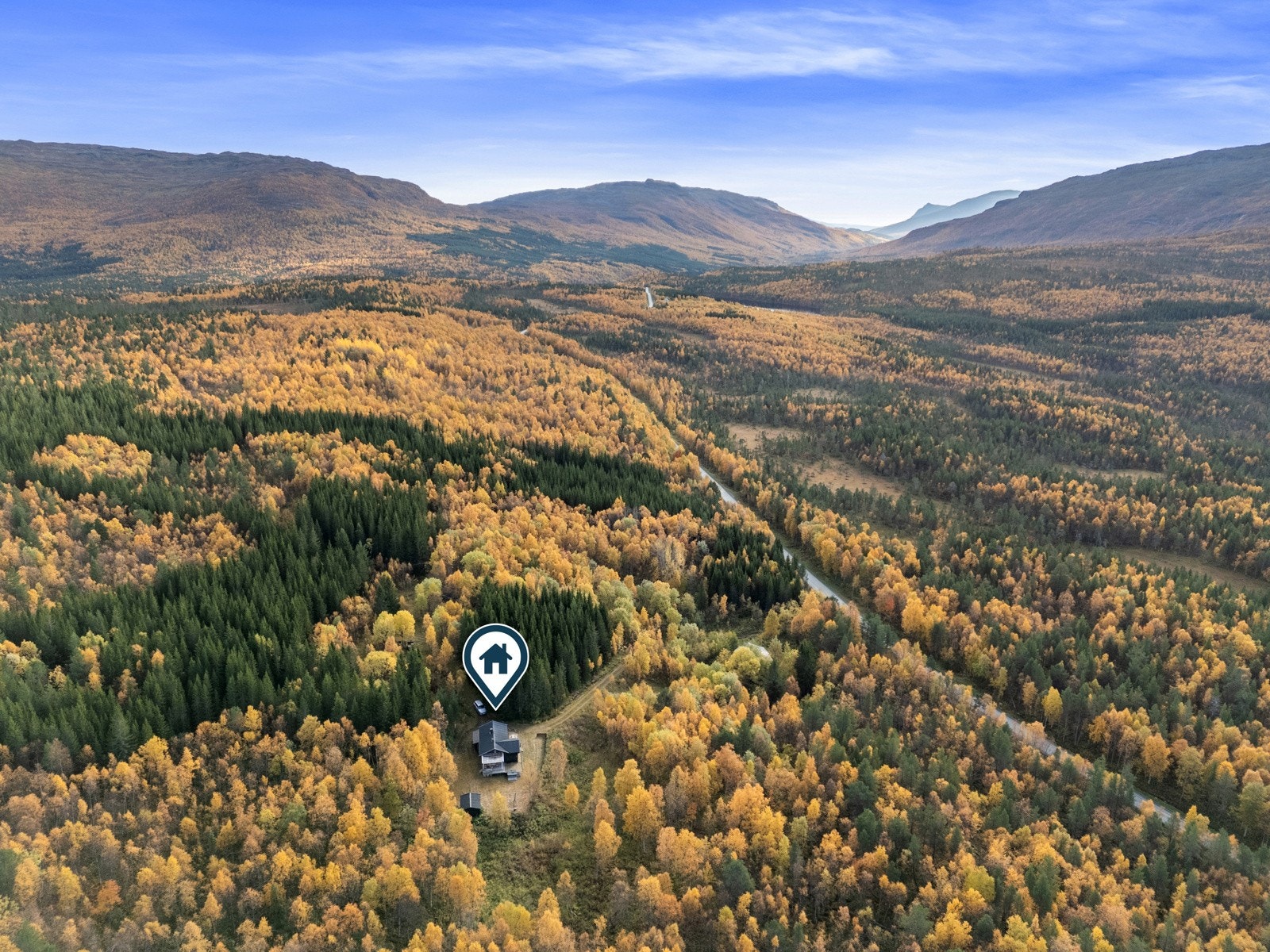 Rolig og naturskjønn beliggenhet med nærhet til flotte turområder!