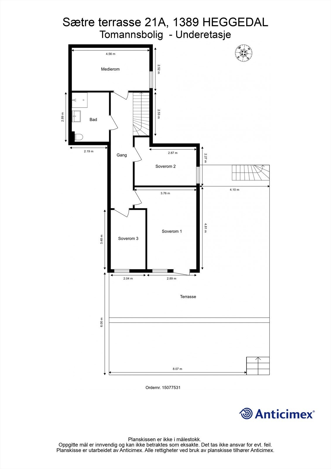 Plantegning - Underetasje Galleribilde