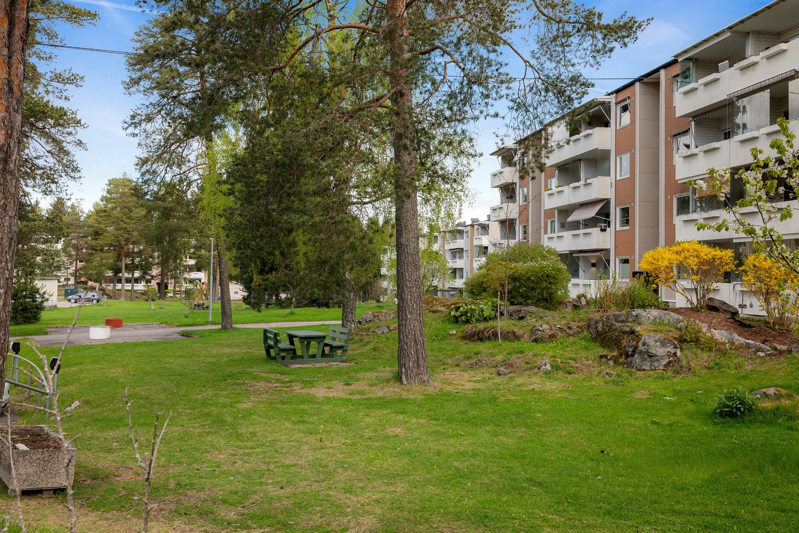 Området er barnevennlig med trygge og bilfrie soner mellom byggene. Galleribilde