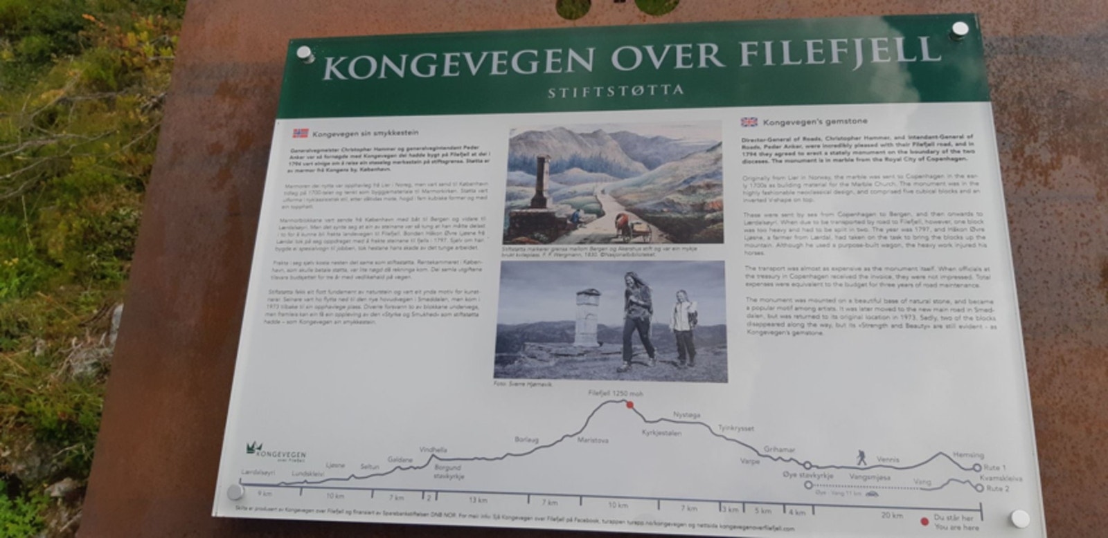 Den anerkjente Kongevegen over Filefjell går gjennom eiendommen. Hele turen kan virkelig anbefales. Galleribilde