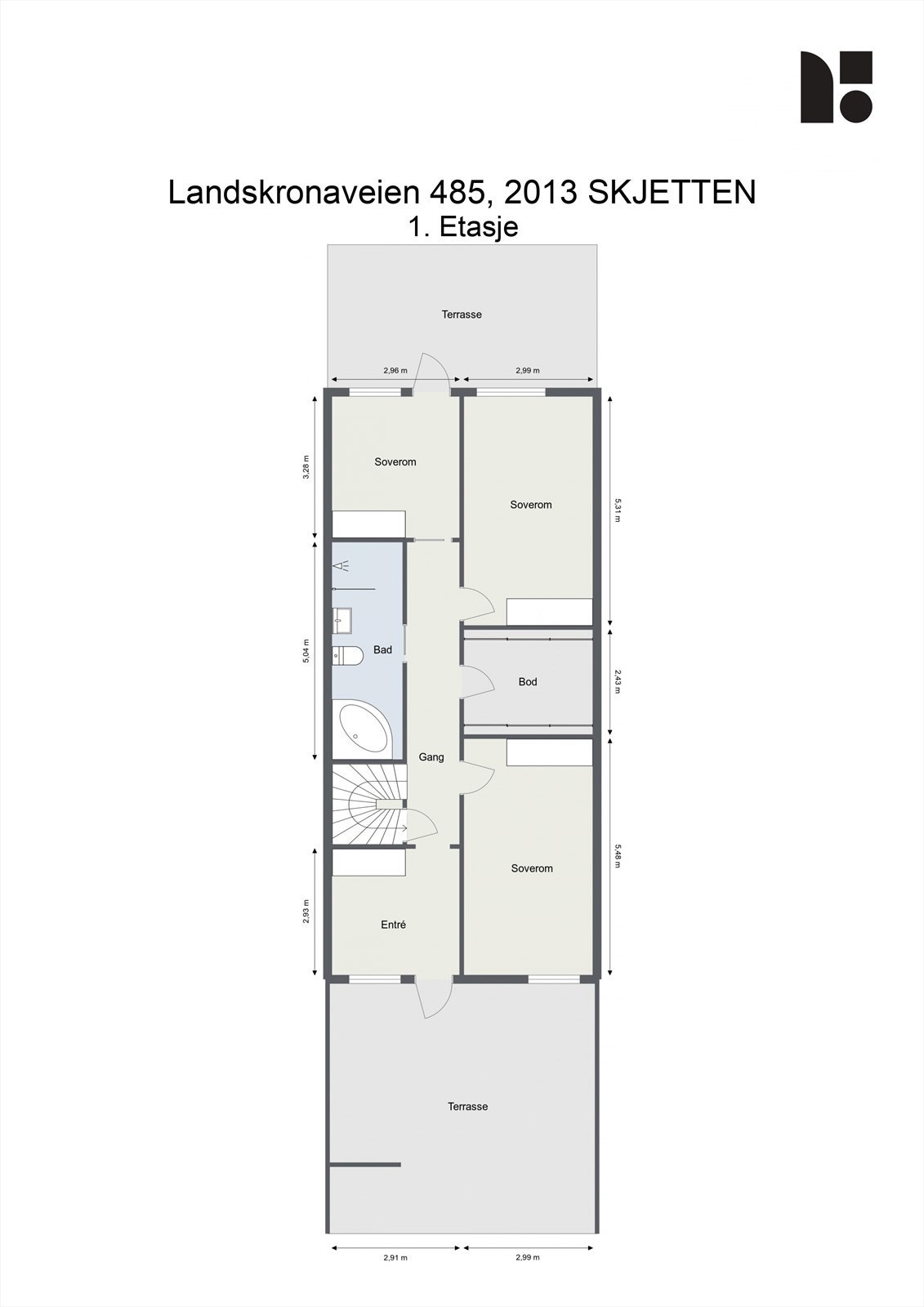 Plantegning - 1. etasje Galleribilde