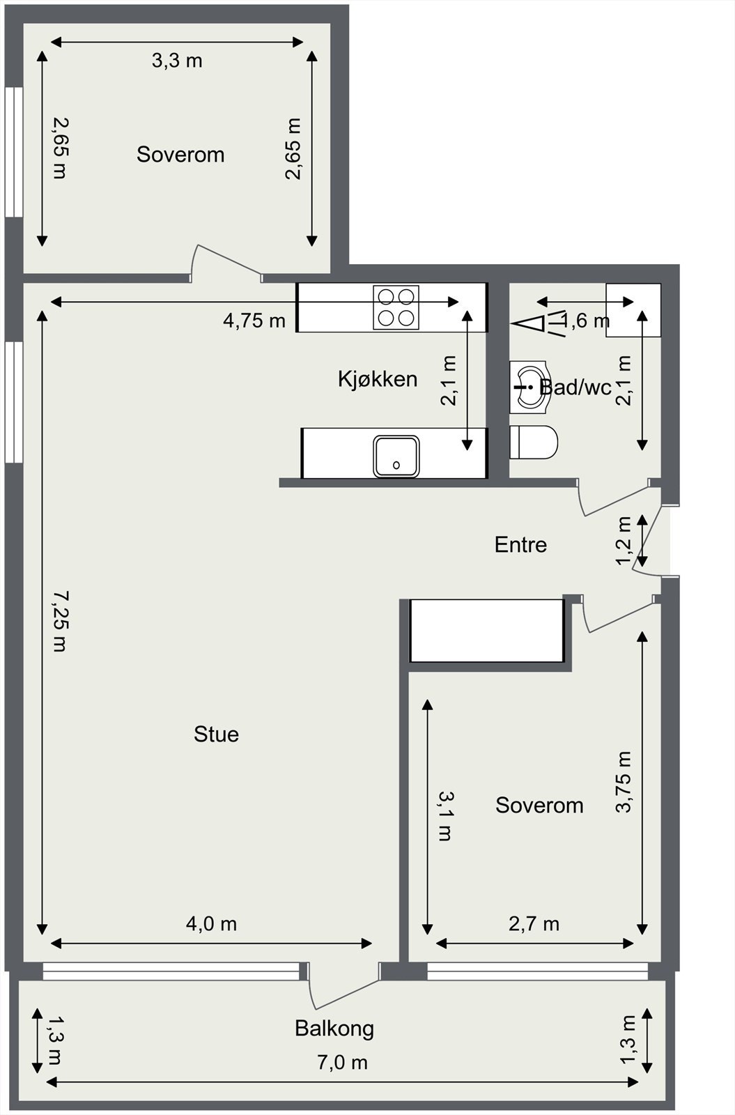Plantegning Galleribilde